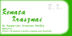 renata krasznai business card