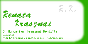 renata krasznai business card